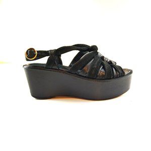 Kenneth Cole NY Snake Wedge Platform Sandals 5.5